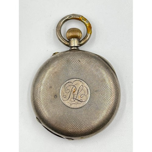 1148 - An antique 0.935 silver cased open face hand wind lady's pocket watch