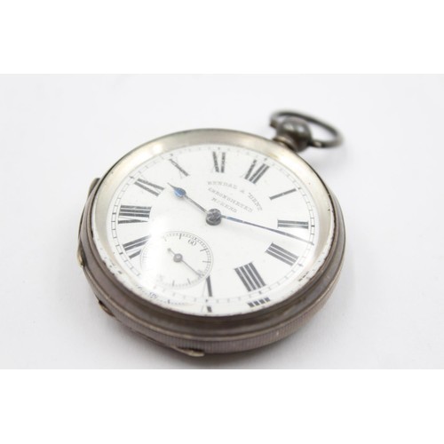 1151 - A Kendal & Dent .800 silver cased open face key wind pocket watch - approx. gross weight 87 grams