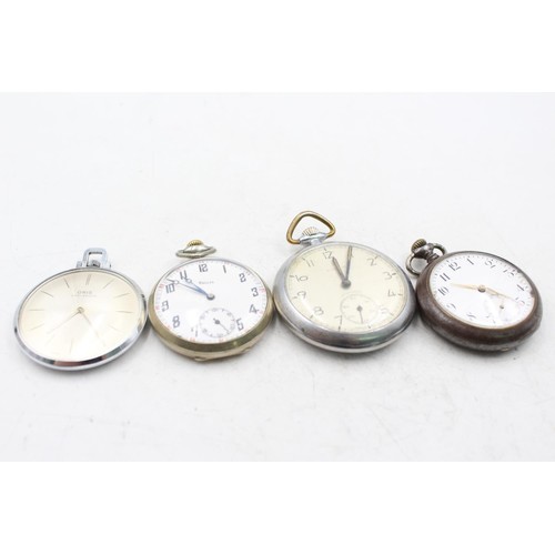 1153 - Four hand wind pocket watches to include Kienzle, Oris etc.