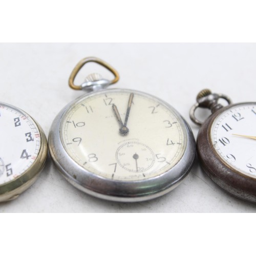 1153 - Four hand wind pocket watches to include Kienzle, Oris etc.