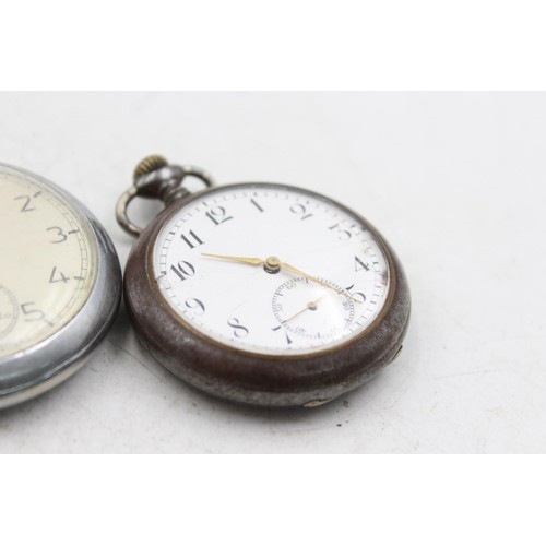 1153 - Four hand wind pocket watches to include Kienzle, Oris etc.