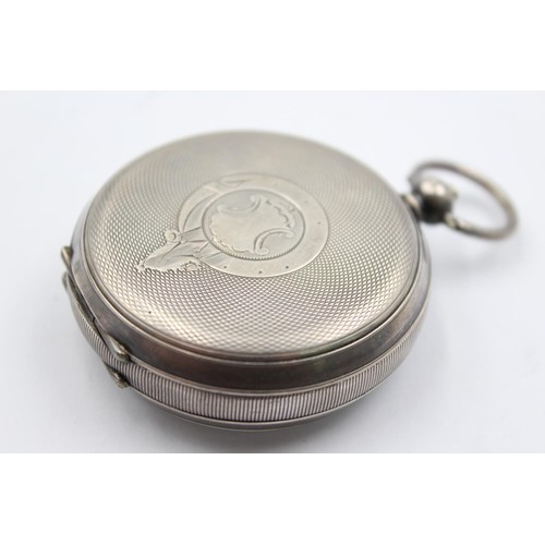 1155 - An early 20th century .925 silver cased open face key wind pocket watch - approx. gross weight 120 g... 