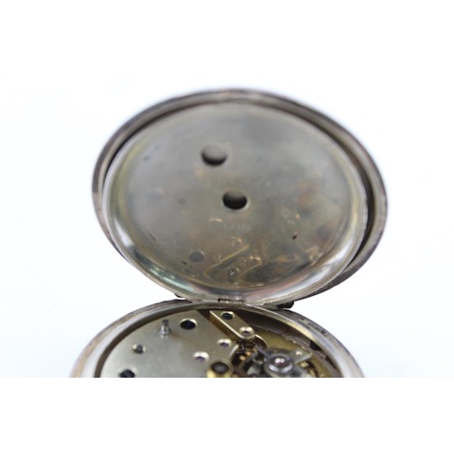 1155 - An early 20th century .925 silver cased open face key wind pocket watch - approx. gross weight 120 g... 