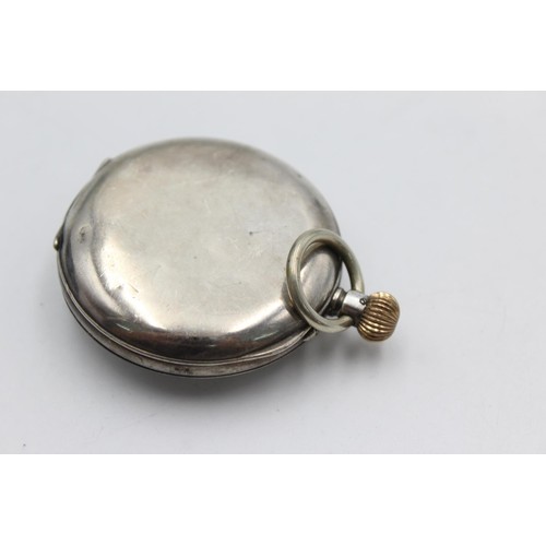 1156 - A .925 silver cased open face hand wind pocket watch - approx. gross weight 69 grams