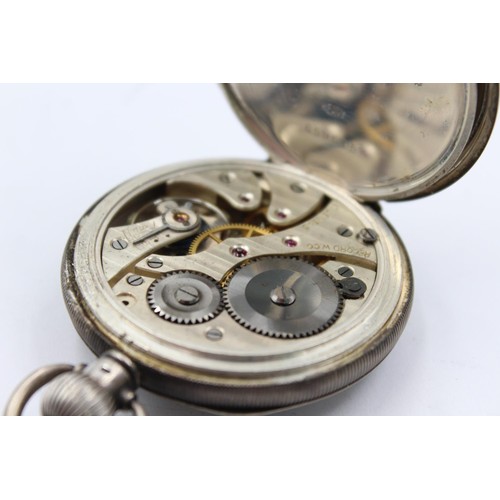 1157 - A vintage Record Watch Co. Dreadnought Harris Stone Leeds .925 silver cased open face hand wind pock... 