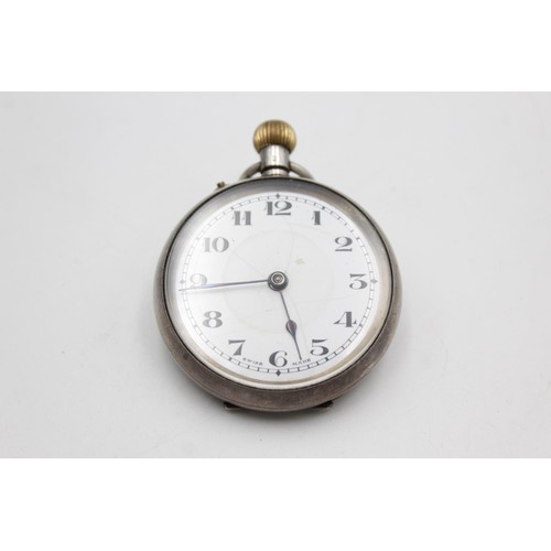 1162 - A .925 silver cased open face hand wind pocket watch - approx. gross weight 69 grams