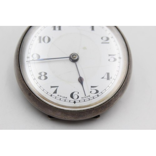 1162 - A .925 silver cased open face hand wind pocket watch - approx. gross weight 69 grams