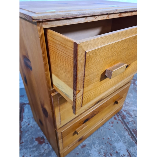 106 - A modern pine chest of three drawers