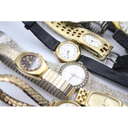 2222 - Twelve vintage lady's wristwatches to include Montine, Avia, Oris etc.