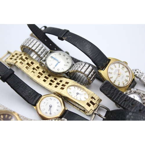 2222 - Twelve vintage lady's wristwatches to include Montine, Avia, Oris etc.