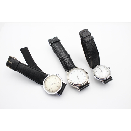 2224 - Three vintage men's wristwatches to include Timex, Siemens etc.