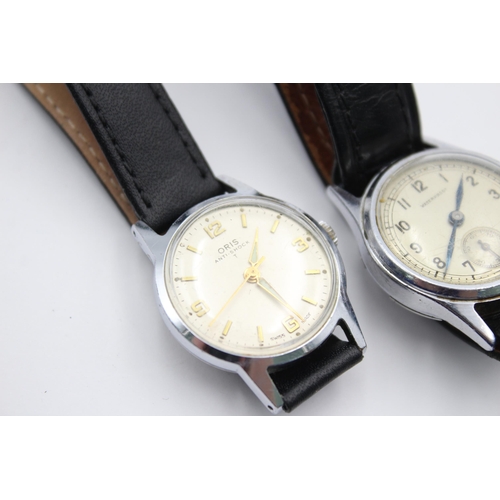 2225 - Two vintage mechanical men's wristwatches to include Oris etc.