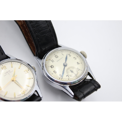 2225 - Two vintage mechanical men's wristwatches to include Oris etc.