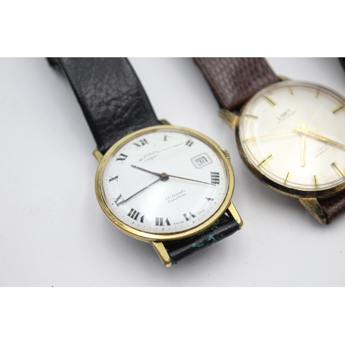 2228 - Four vintage men's wristwatches to include Rotary, Limit, Fero etc.