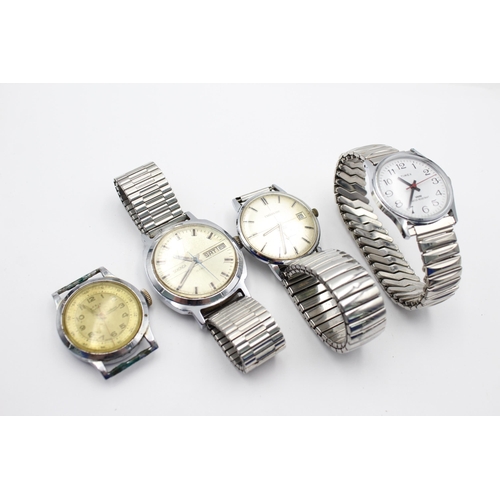 2230 - Four vintage men's wristwatches to include Timex, Sekonda etc.