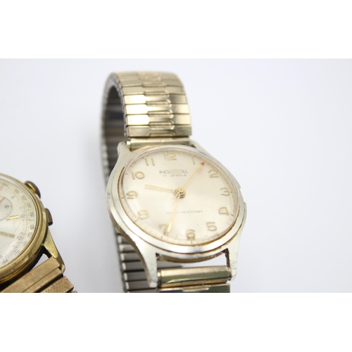 2234 - Four vintage men's wristwatches to include Ingersoll, Timex etc.