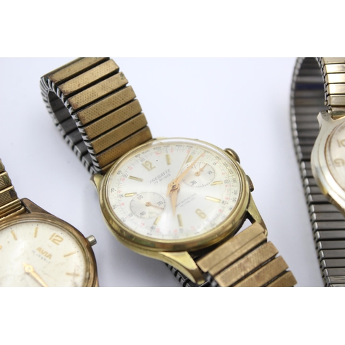 2234 - Four vintage men's wristwatches to include Ingersoll, Timex etc.