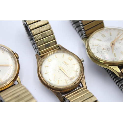 2234 - Four vintage men's wristwatches to include Ingersoll, Timex etc.