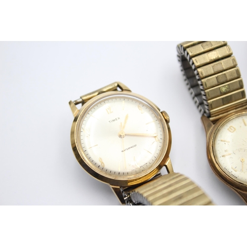 2234 - Four vintage men's wristwatches to include Ingersoll, Timex etc.