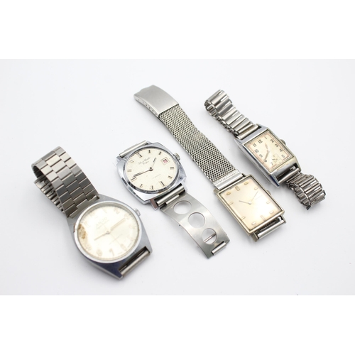 2236 - Four vintage men's wristwatches to include Anjo etc.