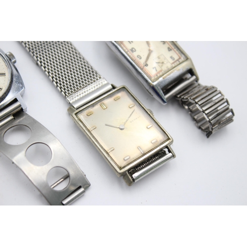 2236 - Four vintage men's wristwatches to include Anjo etc.