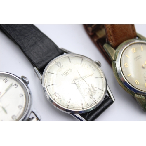 2238 - Three vintage men's wristwatches, Timex, Rotary and Rone