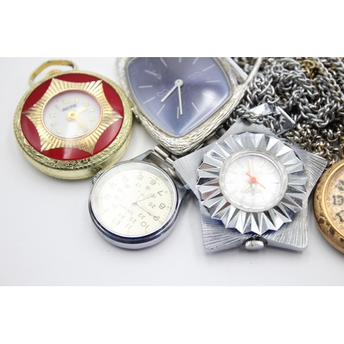 2240 - Ten vintage lady's fob and pendant watches to include Solora, Eurastyle etc.