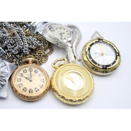 2240 - Ten vintage lady's fob and pendant watches to include Solora, Eurastyle etc.