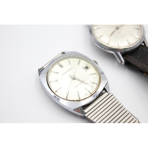 2245 - Two vintage men's wristwatches, one Avia and one Ingersoll