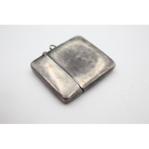 2287 - A Victorian hallmarked Birmingham silver vesta case with rolled gold engraving, dated 1899 - approx.... 