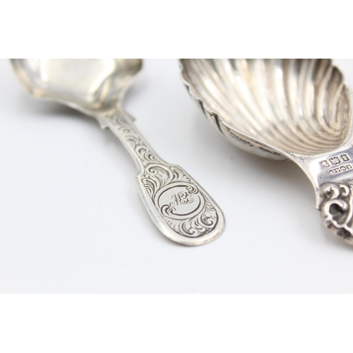 2288 - Three hallmarked sterling silver caddy spoons - approx. gross weight 48 grams