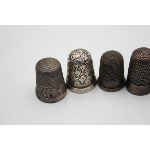 2292 - Seven hallmarked sterling silver thimbles to include Charles Horner etc. - approx. gross weight 26 g... 