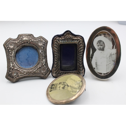 2297 - Four hallmarked sterling silver photograph frames - approx. gross weight 158 grams