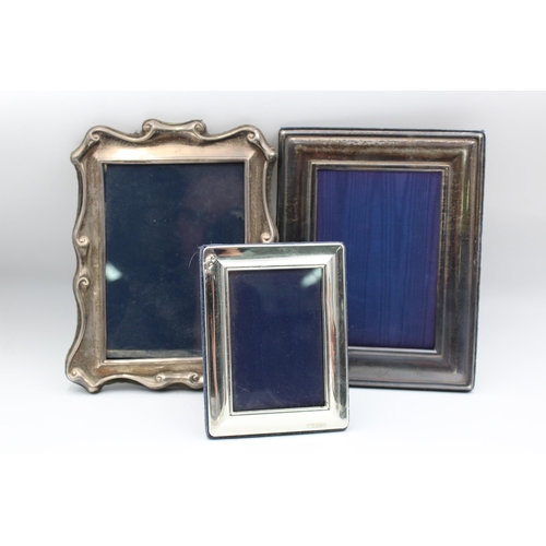 2301 - Three hallmarked sterling silver photograph frames - approx. gross weight 660 grams