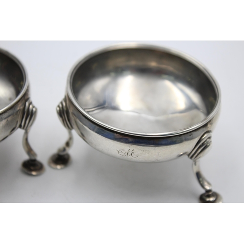 2307 - Two George III hallmarked London silver salt dishes, dated 1796 - approx. gross weight 83 grams and ... 