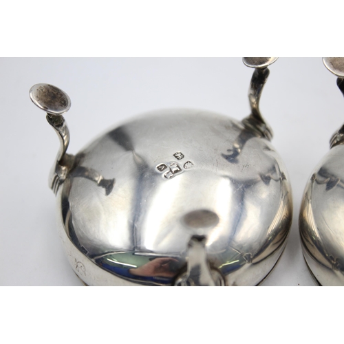 2307 - Two George III hallmarked London silver salt dishes, dated 1796 - approx. gross weight 83 grams and ... 