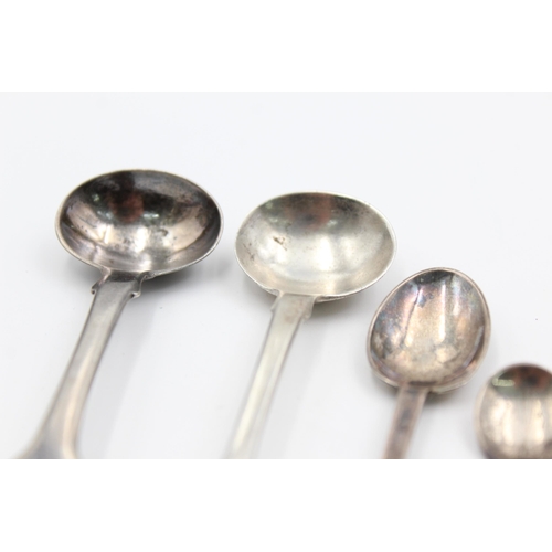 2313 - Eight hallmarked sterling silver condiment spoons to include Georgian example etc. - approx. gross w... 