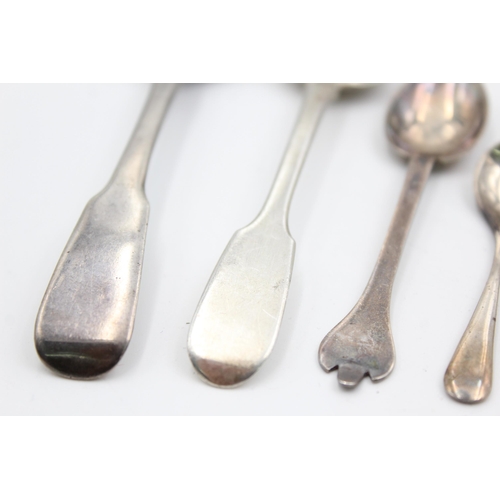 2313 - Eight hallmarked sterling silver condiment spoons to include Georgian example etc. - approx. gross w... 