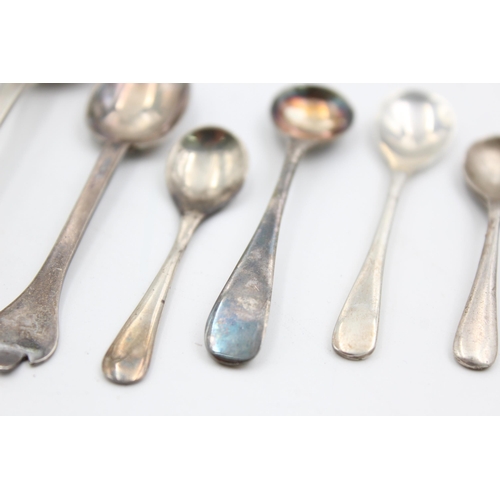 2313 - Eight hallmarked sterling silver condiment spoons to include Georgian example etc. - approx. gross w... 