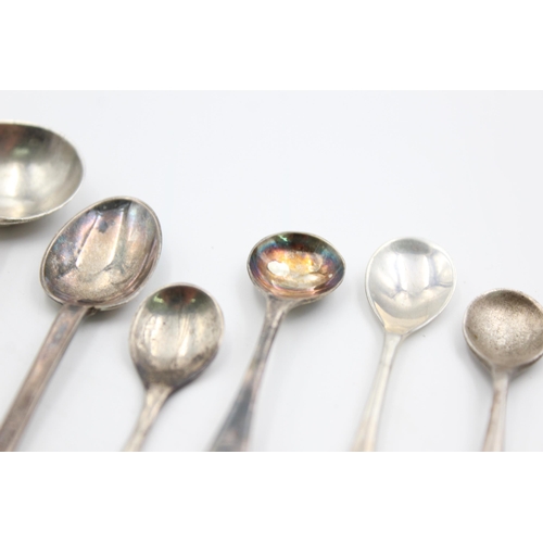 2313 - Eight hallmarked sterling silver condiment spoons to include Georgian example etc. - approx. gross w... 