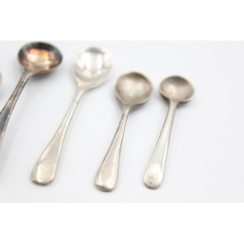 2313 - Eight hallmarked sterling silver condiment spoons to include Georgian example etc. - approx. gross w... 