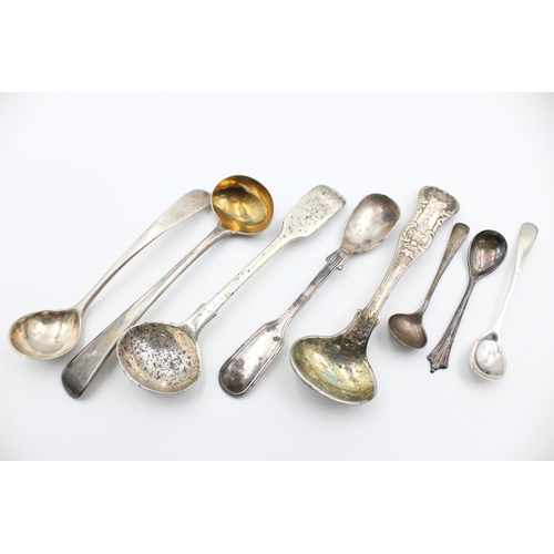 2320 - Eight hallmarked sterling silver condiment spoons - approx. gross weight 81 grams