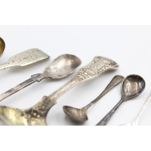 2320 - Eight hallmarked sterling silver condiment spoons - approx. gross weight 81 grams