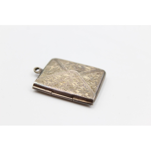 2330 - A George V hallmarked Chester silver stamp case pendant, dated 1912 - approx. gross weight 3 grams a... 