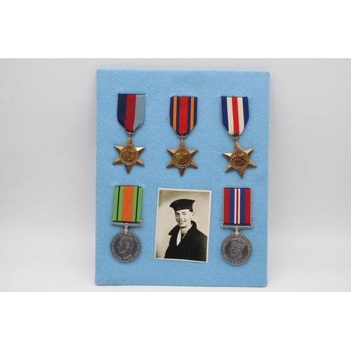 2338 - A WWII mounted medal group to include Burma Star, France & Germany Star etc.