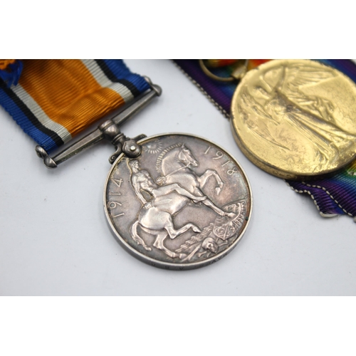 2344 - A WWI medal pair with original ribbons presented to R-311456 PTE P. Mayes A.S.C