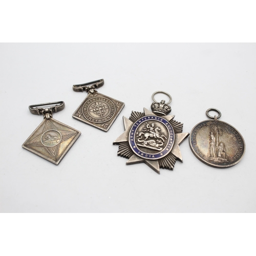 2347 - Four stamped .925 sterling silver Army Temperance Association medals - approx. gross weight 96 grams