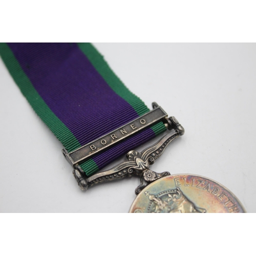 2354 - An Elizabeth II General Service medal with Borneo clasp presented to 23919043 L/CPL C. McCormick R.A... 