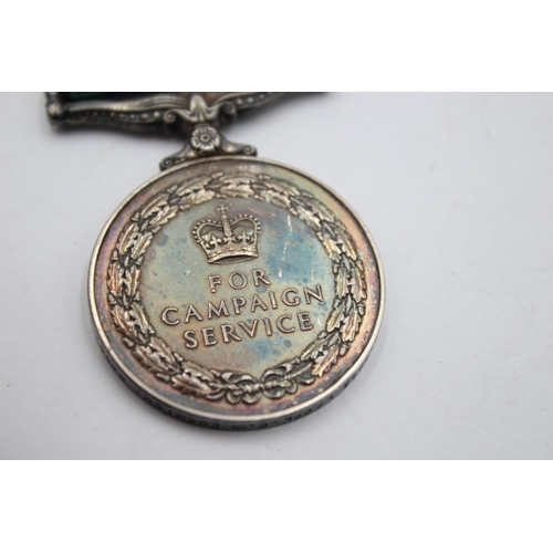 2354 - An Elizabeth II General Service medal with Borneo clasp presented to 23919043 L/CPL C. McCormick R.A... 