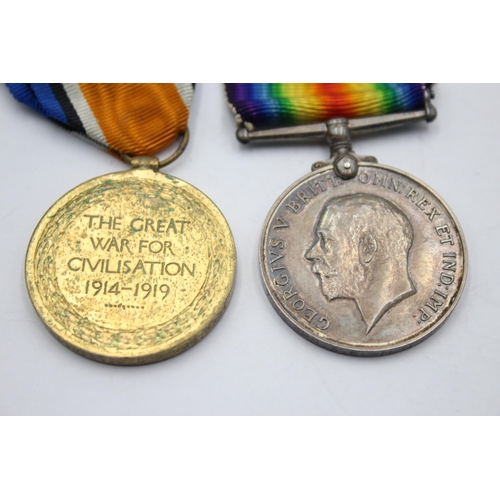 2355 - A WWI medal pair with original ribbons presented to 7829 SPR A. E. Wilkinson R.E